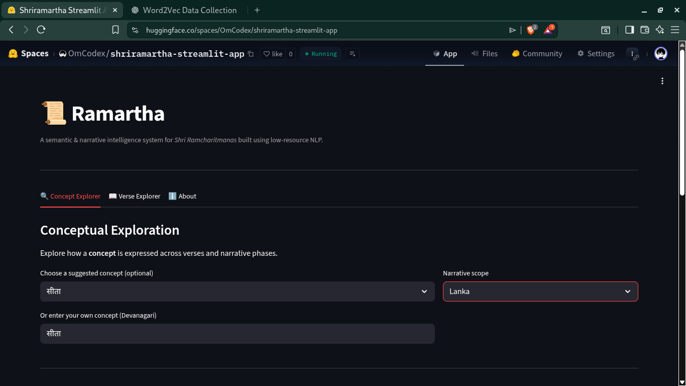 Shriramartha Streamlit Interface